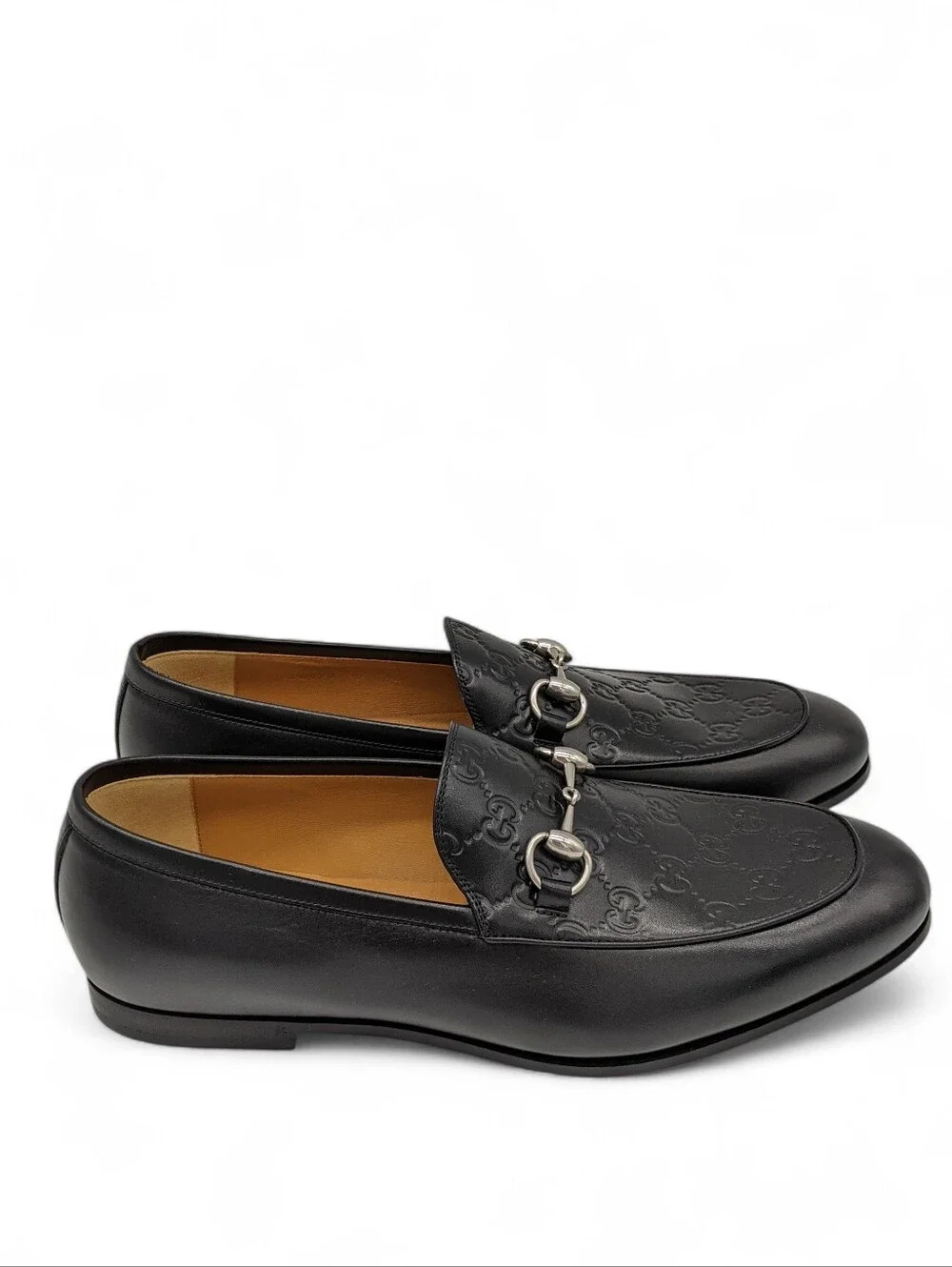 Gucci Mens Silver Jordaan Loafers Size 10.5 Us (10 Gucci) New With Box